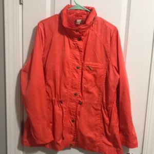 New Saks orange windbreaker jacket sizeXL